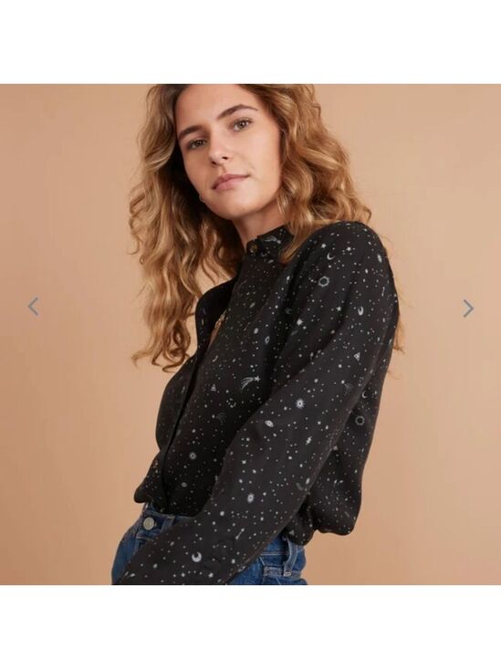 Marine Layer Tops - MARINE layer Rebekah Relaxed Shirt in Eclipse Celestial Print